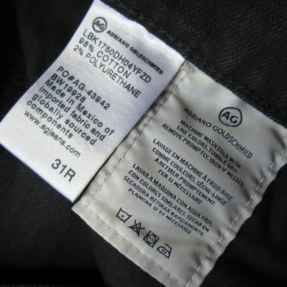 NWT AG Adriano Goldschmied Sophia Ankle in 4 Years Fazed Black Skinny Jeans 31 - Picture 5 of 7